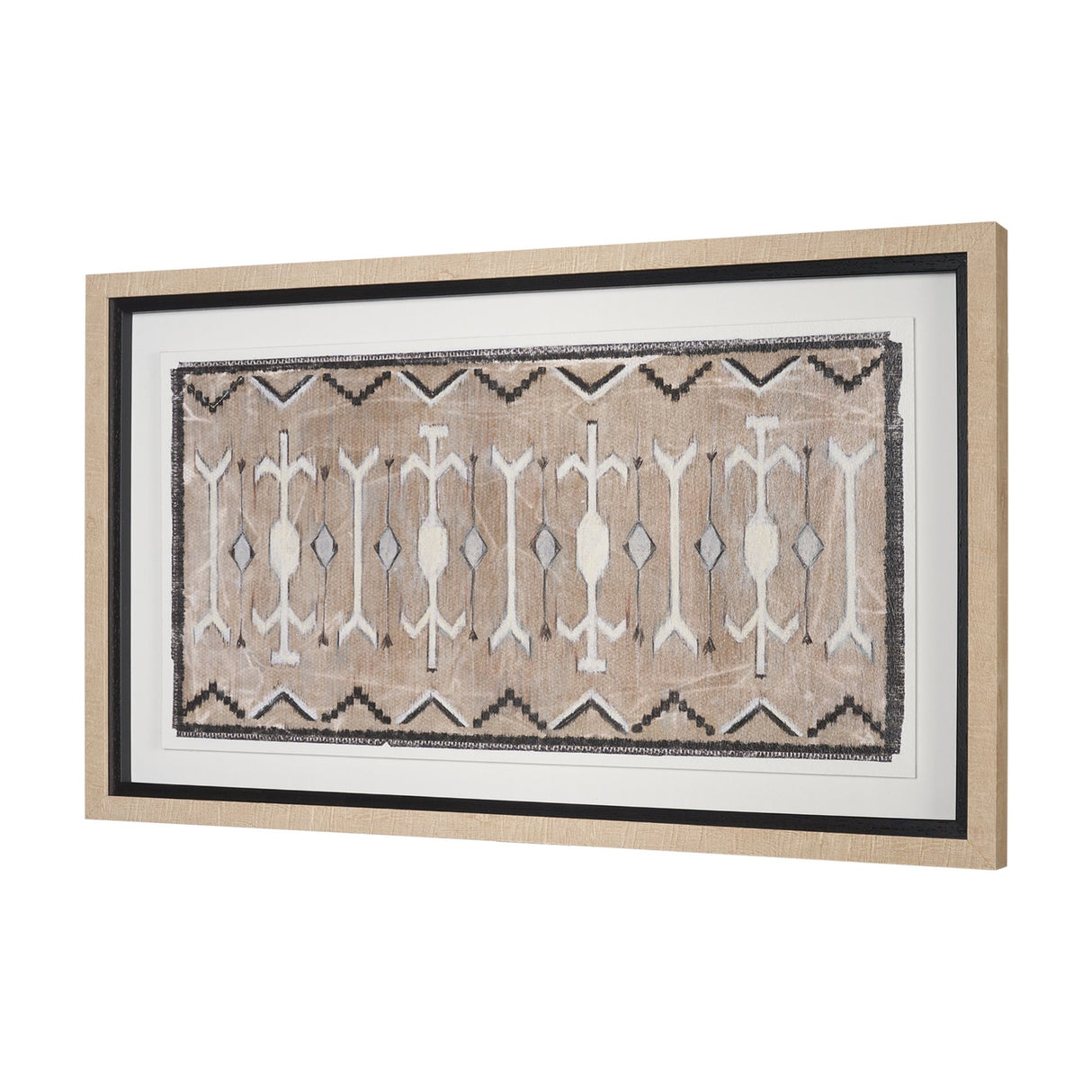 Vintage Rug by Chad Warren a Hand Embellished Framed Print under Glass from Mercana - Luna Furniture
