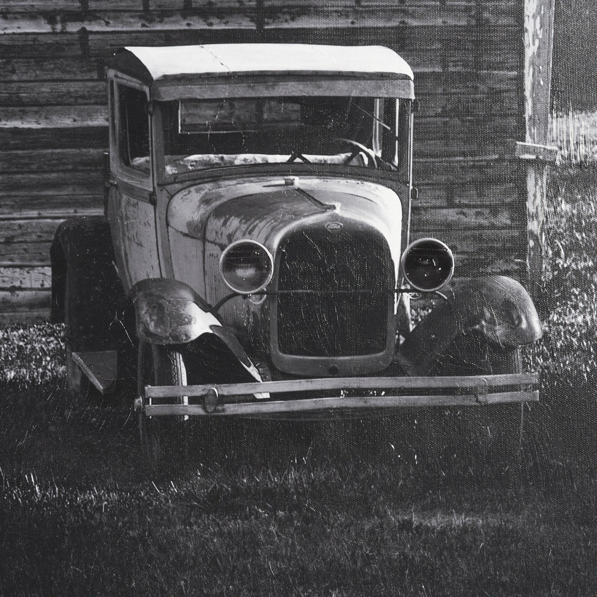 In God We Trust Barn by David Reams a Hand Embellished Textured Framed Canvas Photo Print from Mercana - Luna Furniture