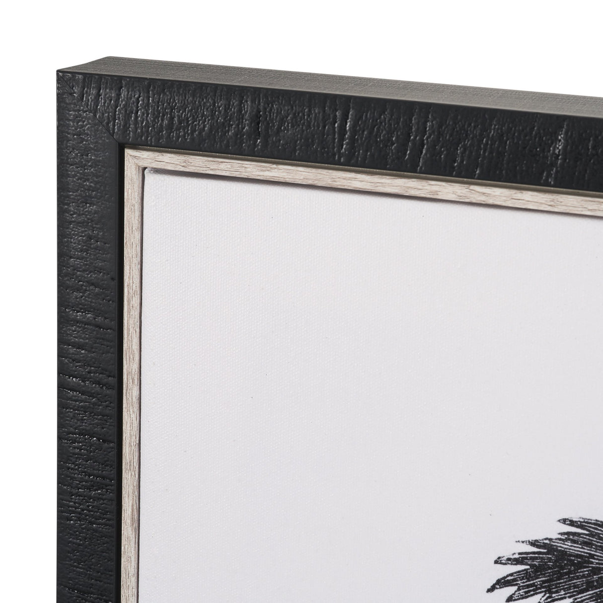 Vintage Palm Tree Drawing I by Les Palmiers Histoire Embellished Textured Framed Canvas from Mercana - Luna Furniture