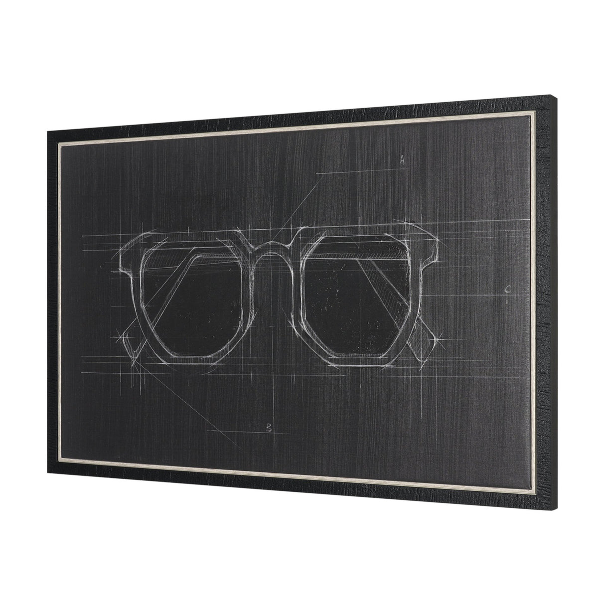 Glasses I by Dayna Matthews a Hand Embellished Textured Framed Canvas from Mercana - Luna Furniture
