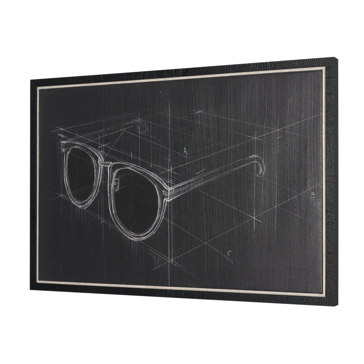 Glasses II by Dayna Matthews a Hand Embellished Textured Framed Canvas from Mercana - Luna Furniture