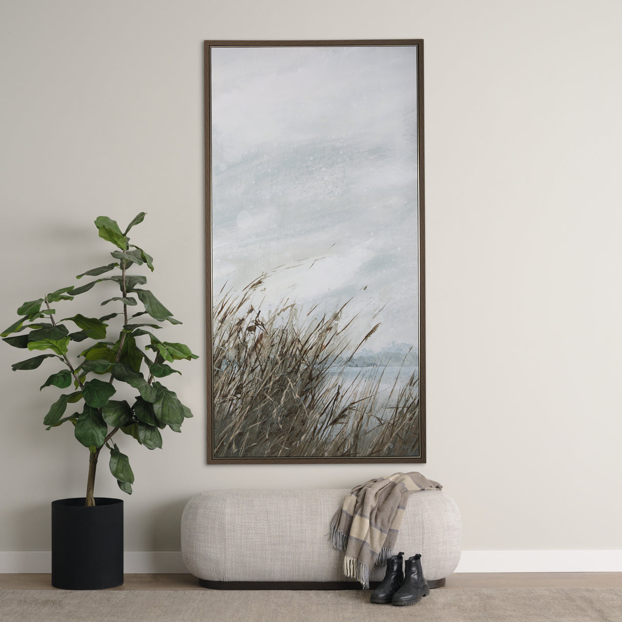 Chilly Breeze I by Mercana Studio a Hand Embellished Textured Framed Canvas from Mercana - Luna Furniture