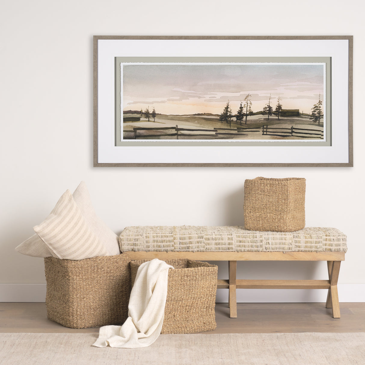 Watercolor Sketch III by Mercana Studio Hand Embellished Textured Framed Art Print Matted under Glas from Mercana - Luna Furniture
