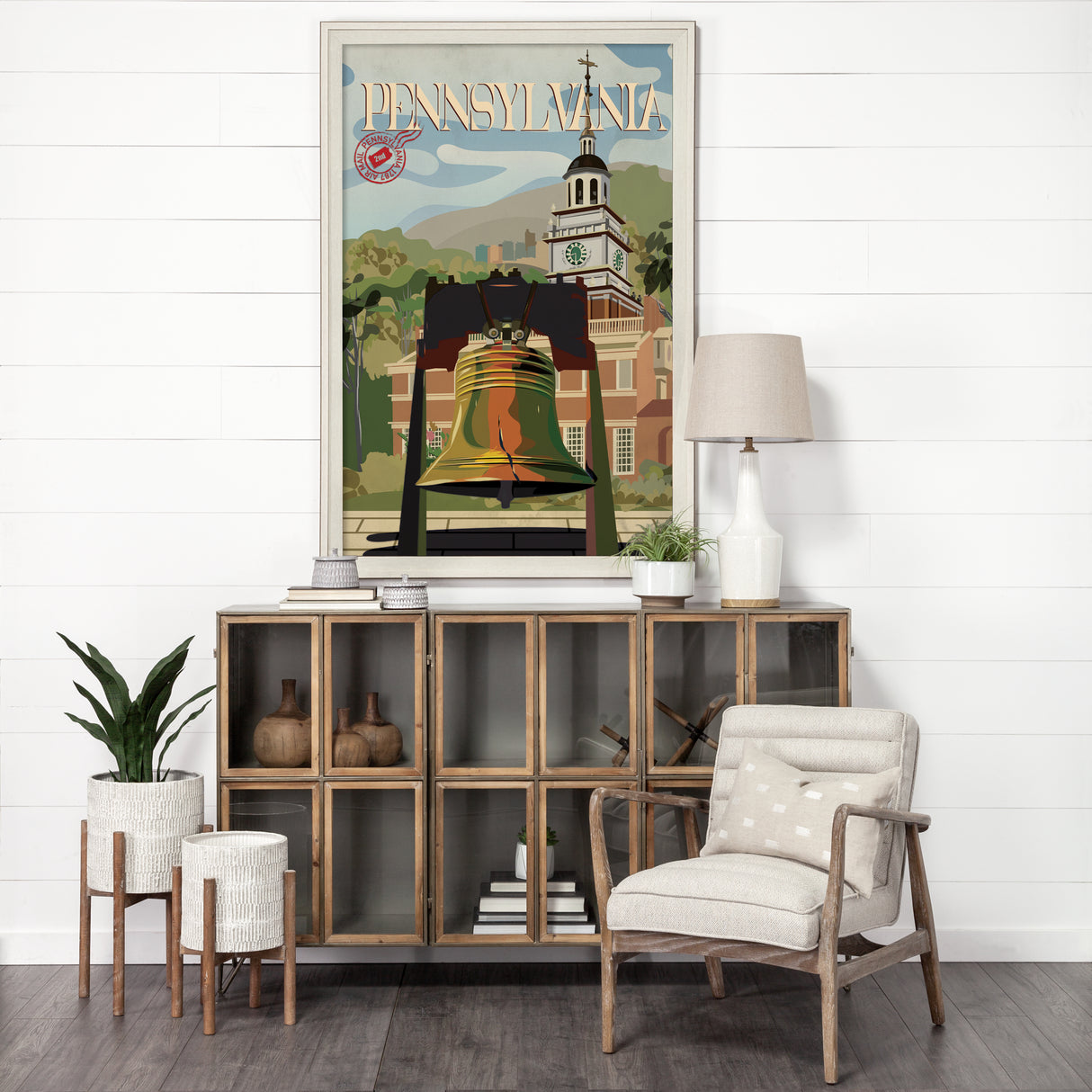 Pennsylvania Go USA (XL) by Mercana Studio a Hand Embellished Decograph Framed Art Print under Glass from Mercana - Luna Furniture