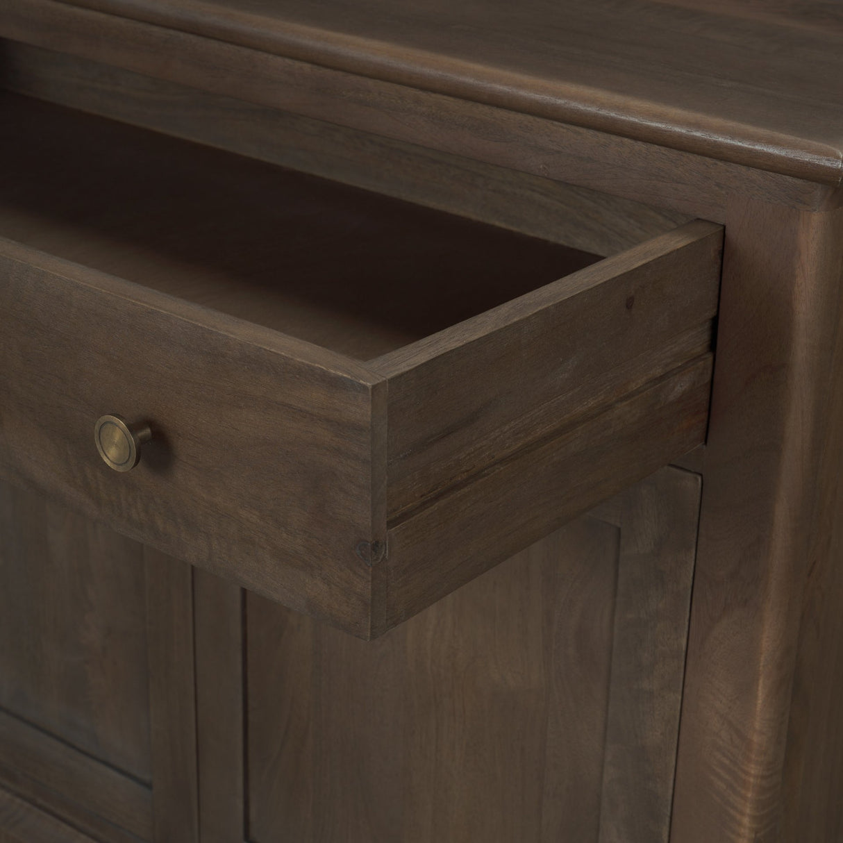 Baron Dark Brown Solid Wood w/ Antique Knobs 2-Door Accent Cabinet from Mercana - Luna Furniture