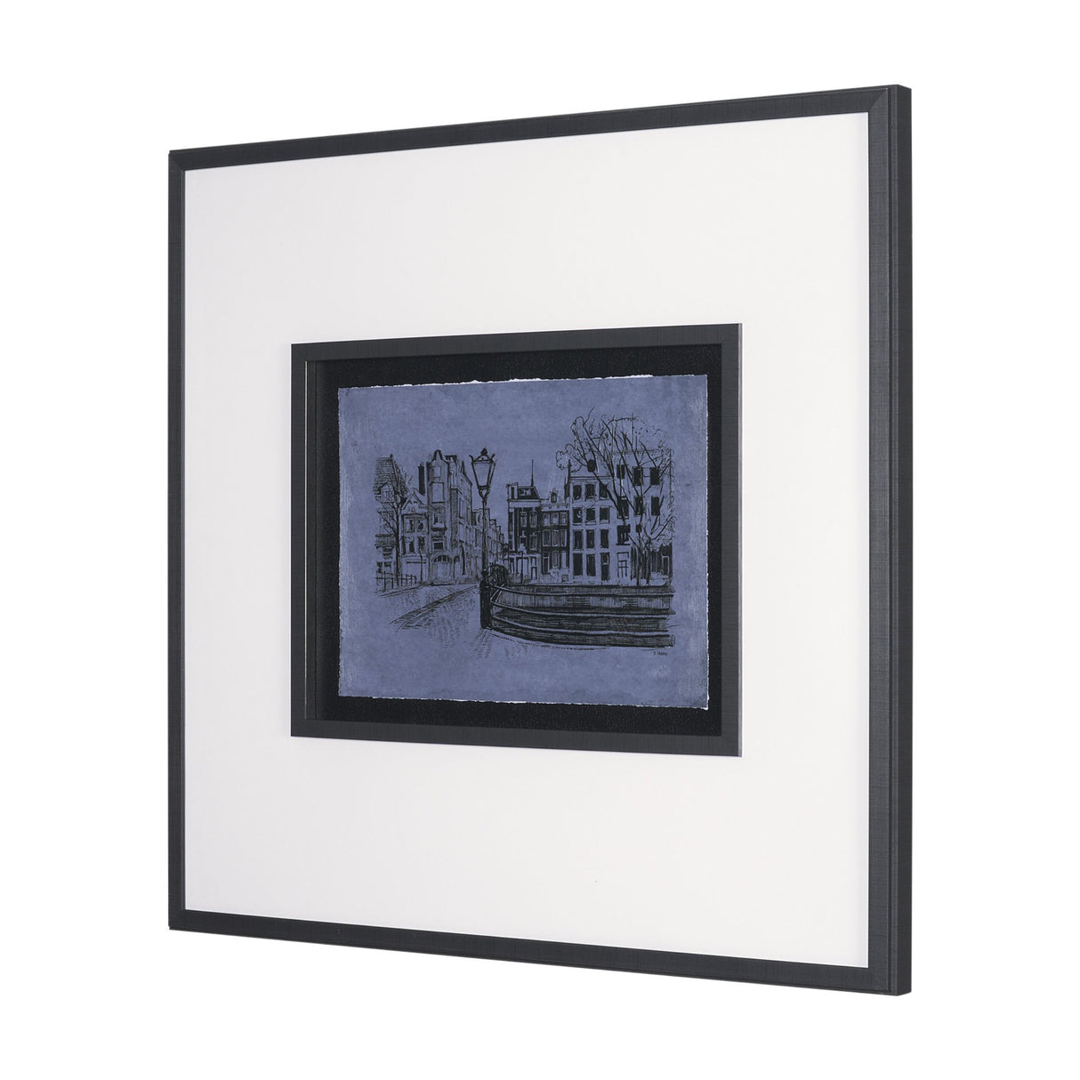 City of Canals II by Mercana Studio Hand Embelished Textured Framed Artwork Matted under Glass from Mercana - Luna Furniture