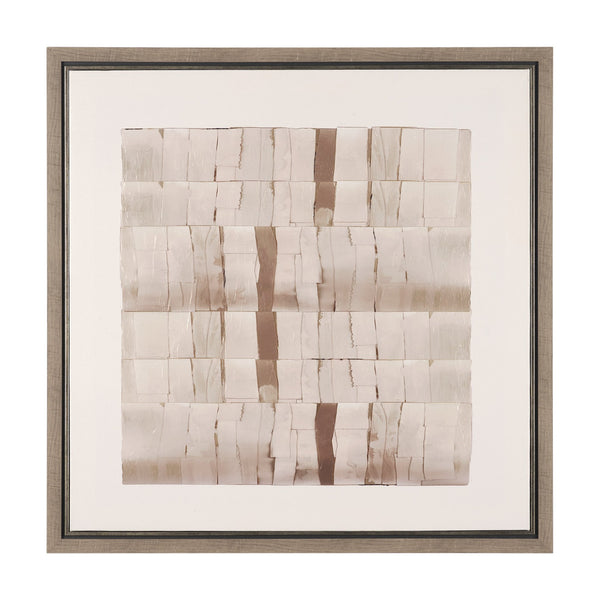 Glazed Echoes White III by Cartissi Hand-Embellished Textured Framed Canvas Artwork