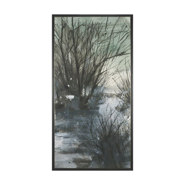 Brook and Willows I by Mercana Studio Hand-Embellished Textured Framed Canvas Artwork