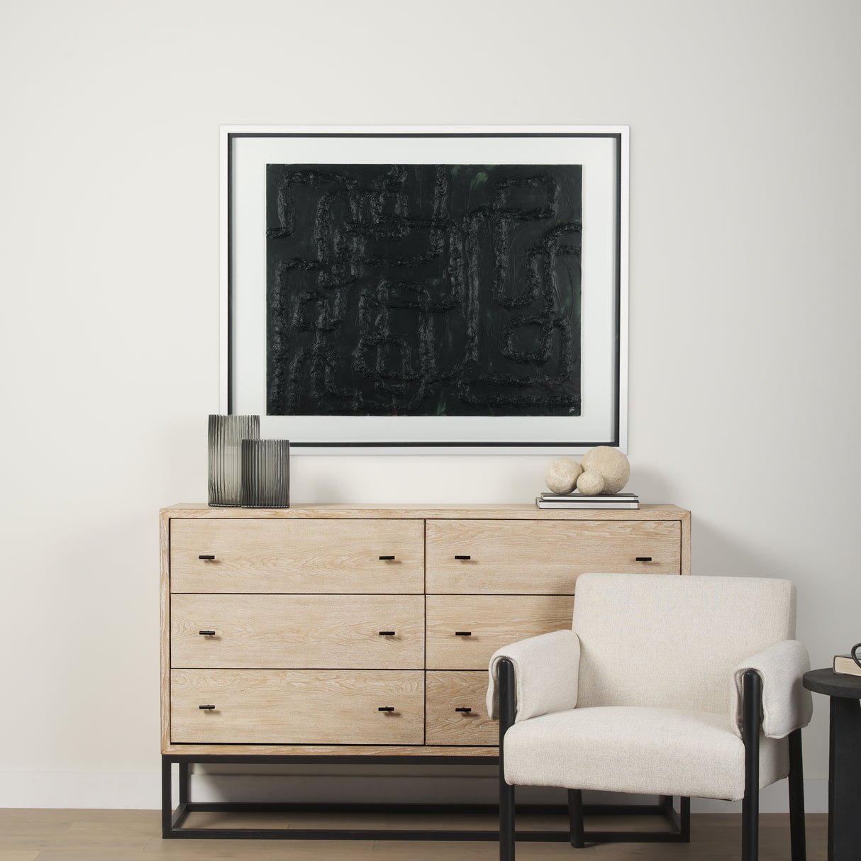 Tangled I by Studio M a handmade Original Framed Artwork under Glass from Mercana - Luna Furniture