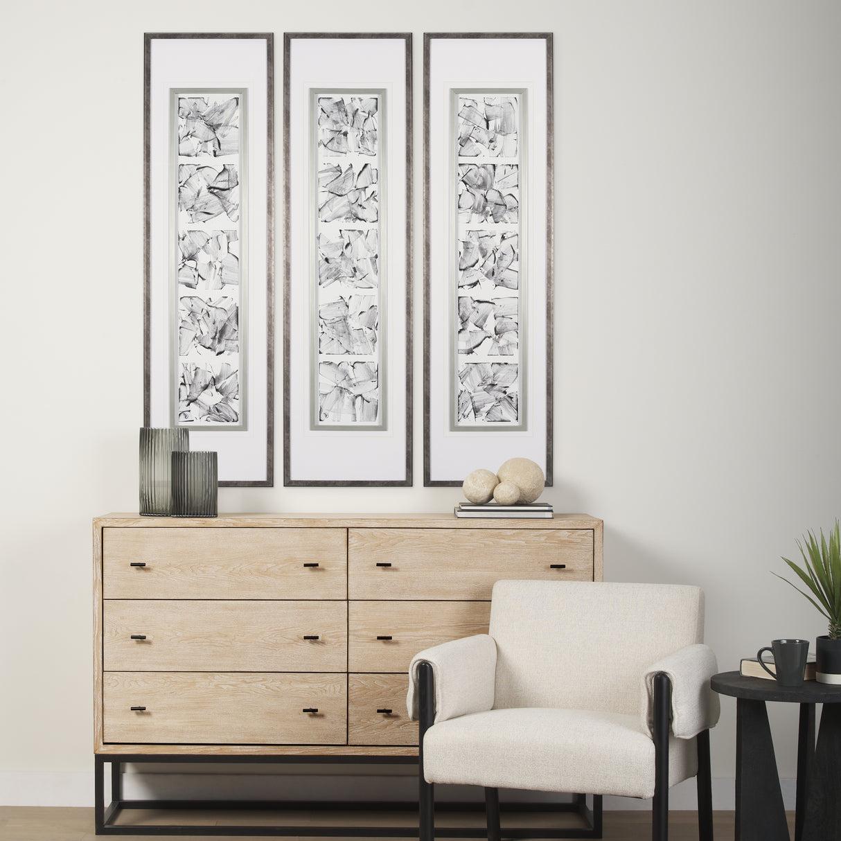 Five Square by Studio M a handmade Original Framed Artwork under Glass from Mercana - Luna Furniture