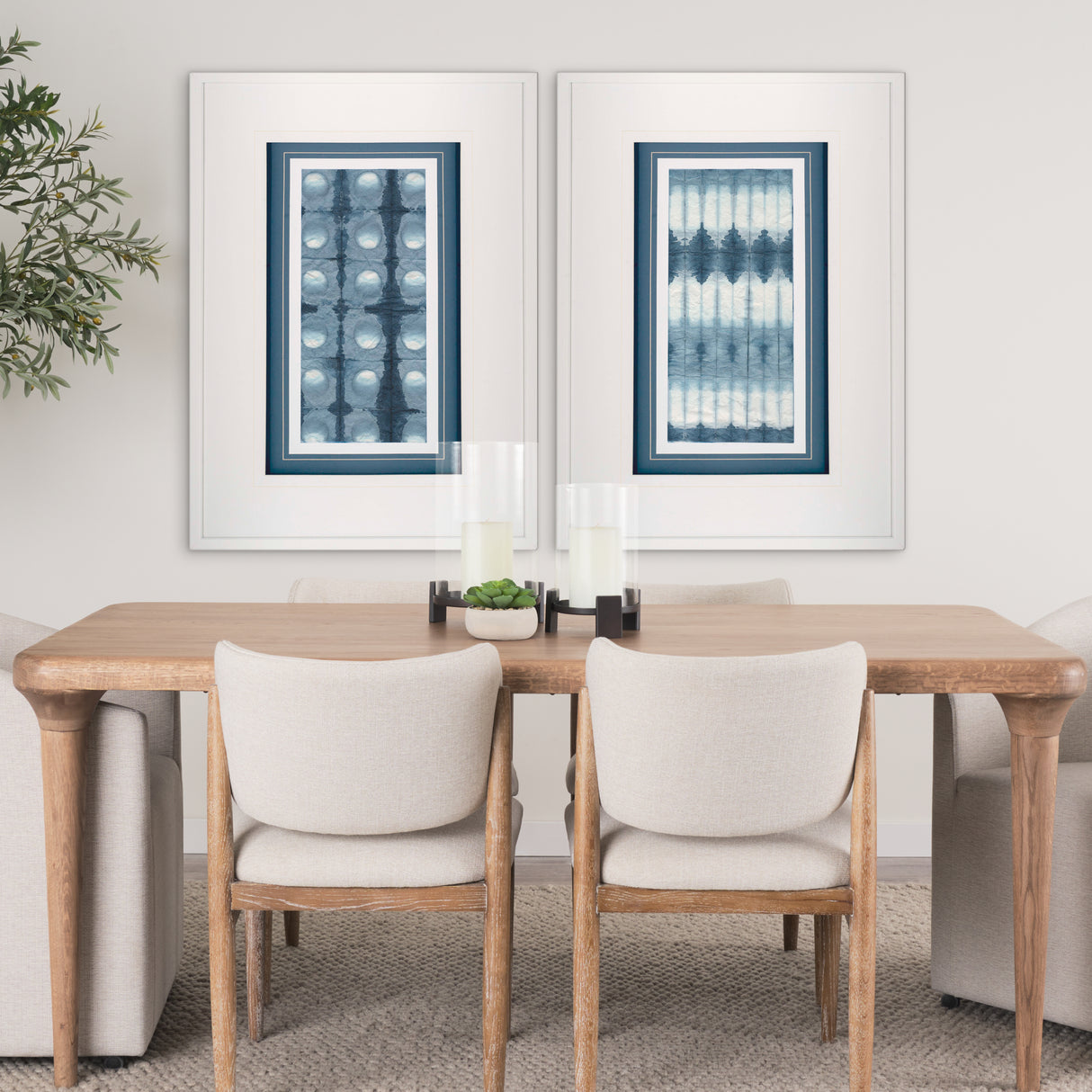 Shibori I by Chariklia Zarris a Framed Art Print Matted under Glass from Mercana - Luna Furniture