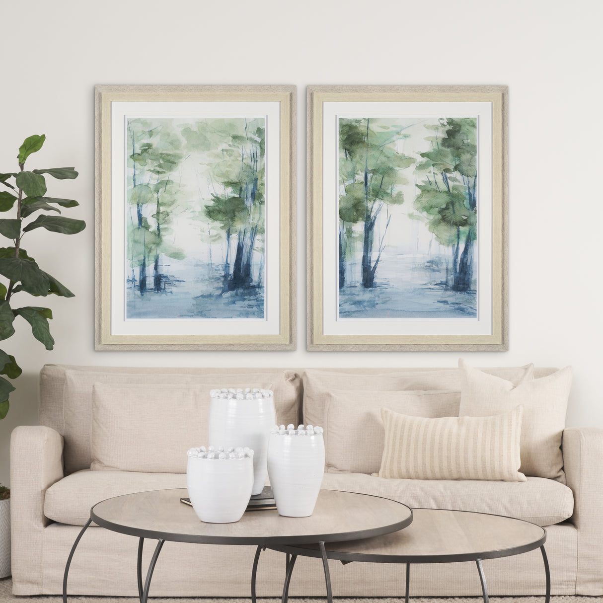 Forest Dew I by Mercana Studio a Hand Embellished Textured Framed Art Print Matted under Glass from Mercana - Luna Furniture