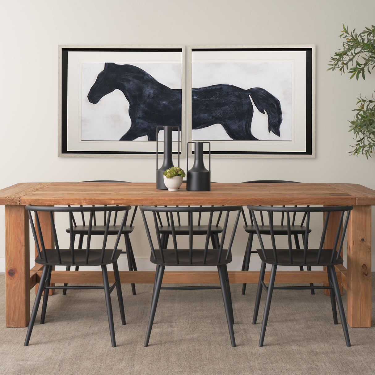 Equestrian Beauties-Halt by Kristine Hegre a Framed Art Print Matted under Glass from Mercana - Luna Furniture