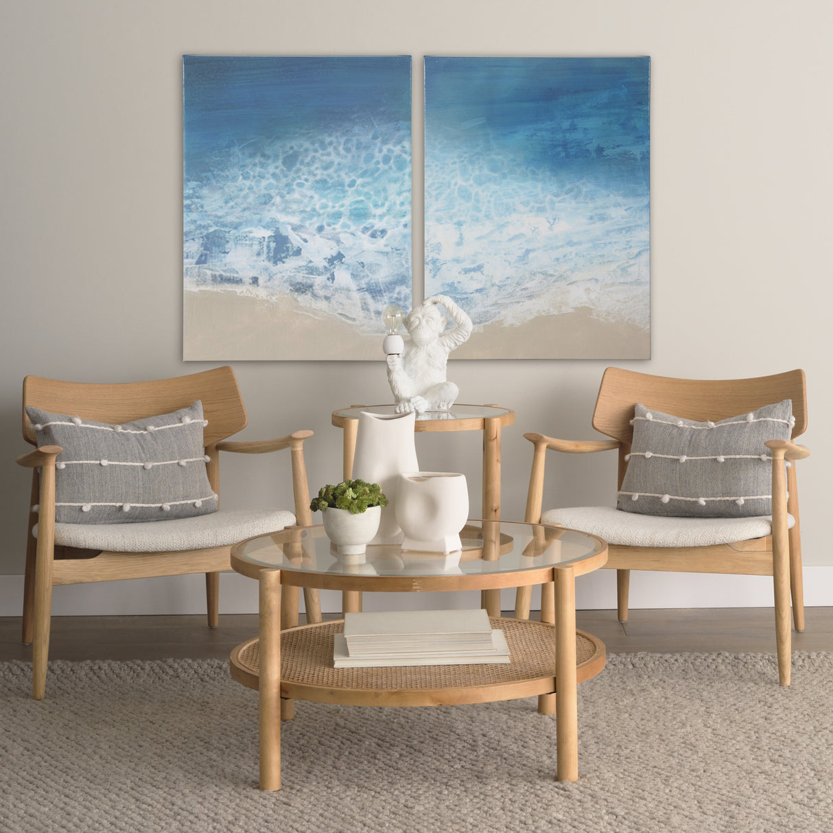 Ebb & Flow I by Victoria Borges a Hand Embellished Textured Canvas from Mercana - Luna Furniture