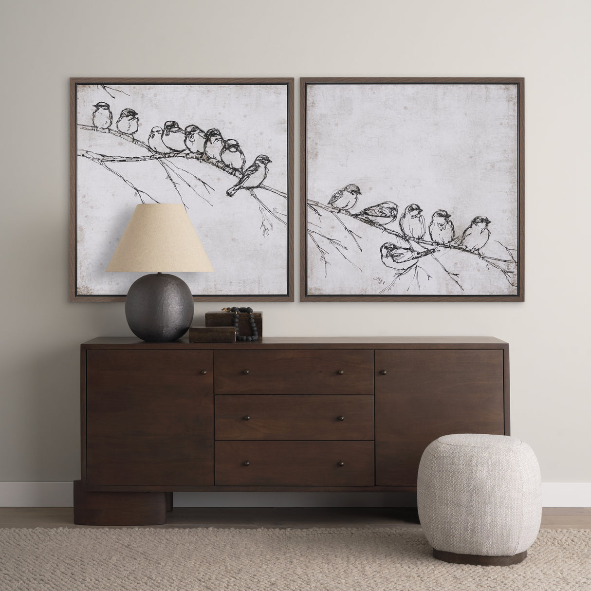 Waiting for spring I by Mercana Studio a Hand Embellished Textured Framed Canvas from Mercana - Luna Furniture