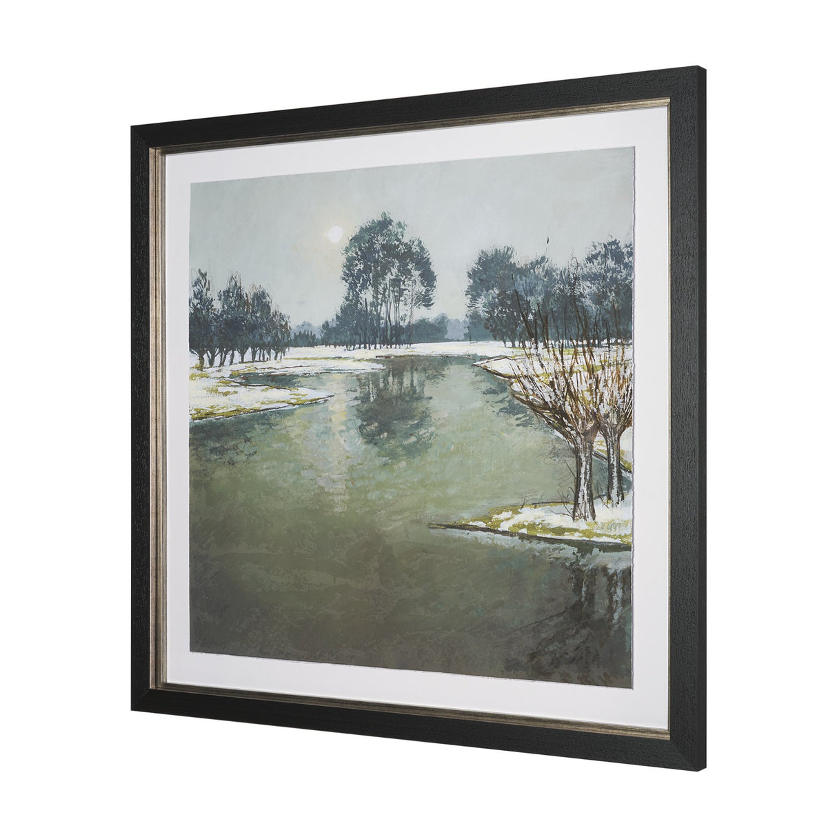 Winter Sky by Mercana Studio Hand Embelished Framed Artwork Matted under Glass from Mercana - Luna Furniture