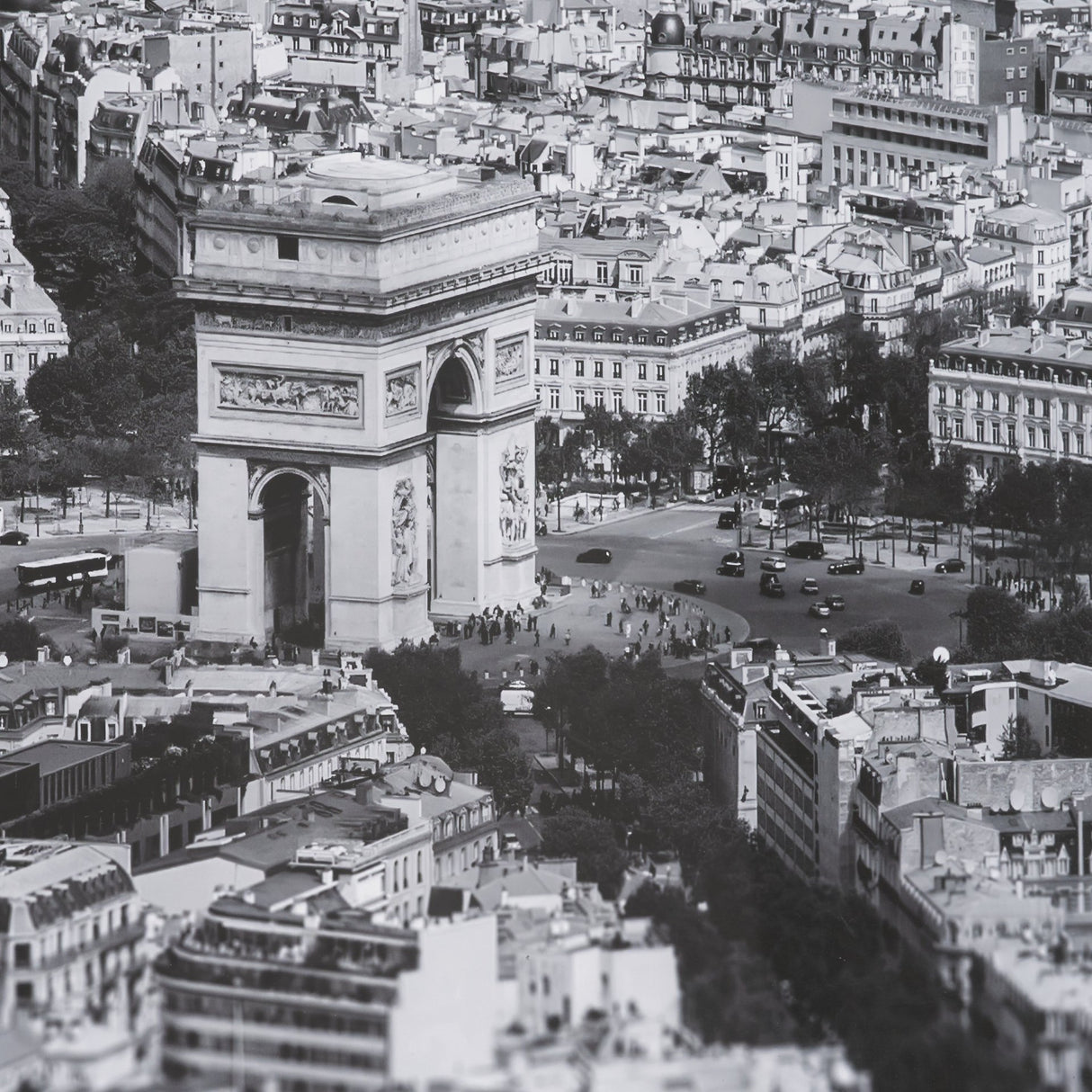 Arc de Triomphe- by Richard Silver Textured Framed Art Print Matted under Glass from Mercana - Luna Furniture