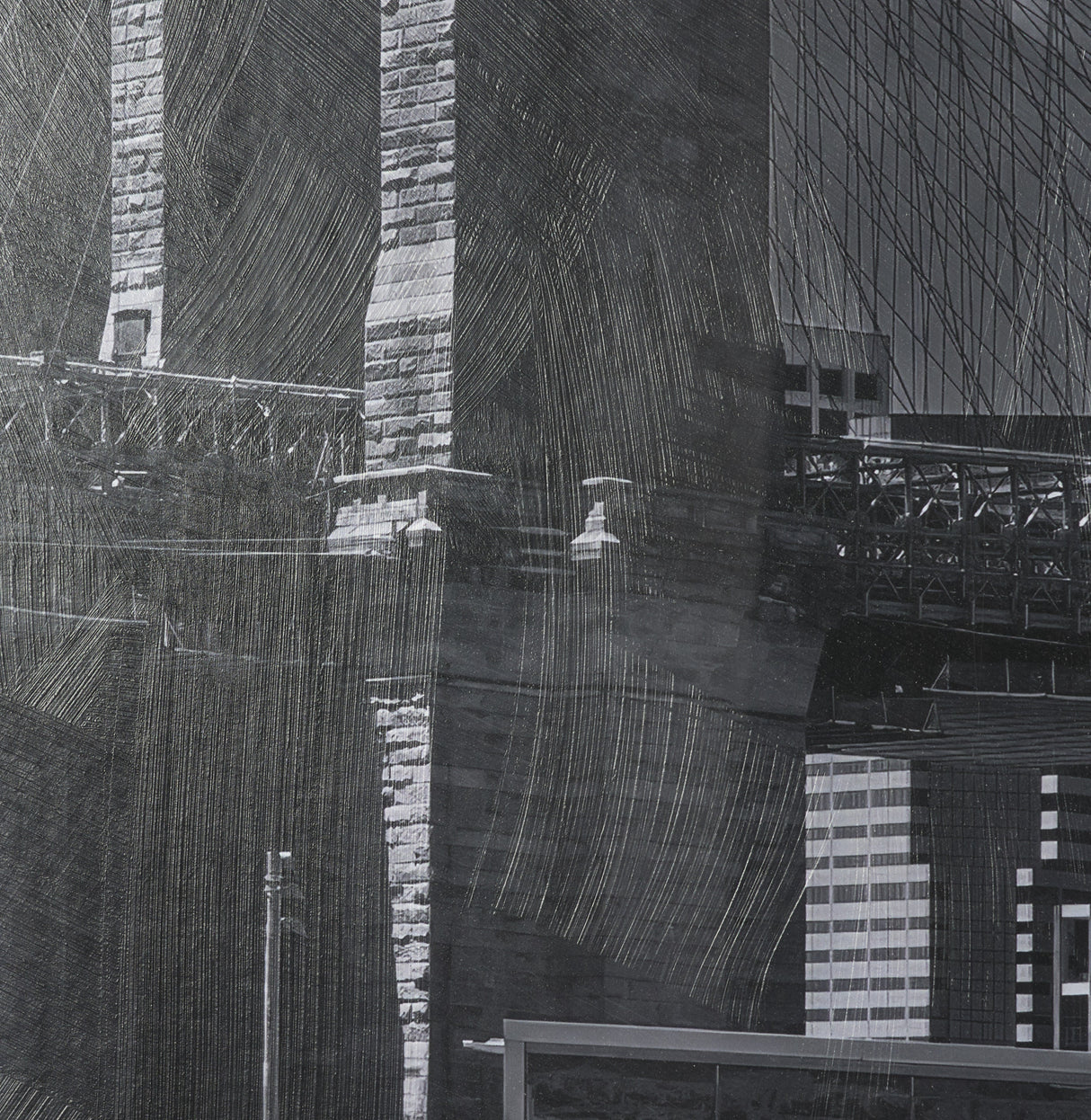 Brooklyn Bridge (Set of 3) by Richard Silver Textured Framed Art Print Matted under Glass from Mercana - Luna Furniture