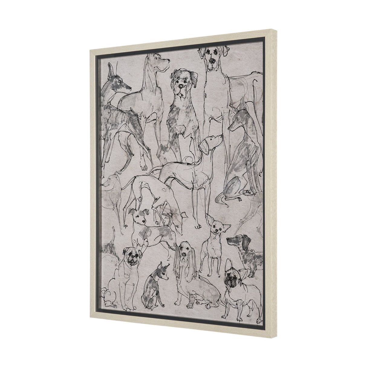 Dog Sketches II by Mercana Studio Hand Embelished Framed Artwork Matted under Glass from Mercana - Luna Furniture