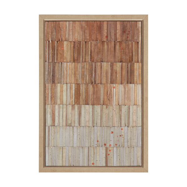 Terracotta Wall II by Flora Kouta Hand-Embellished Textured Framed Canvas Artwork