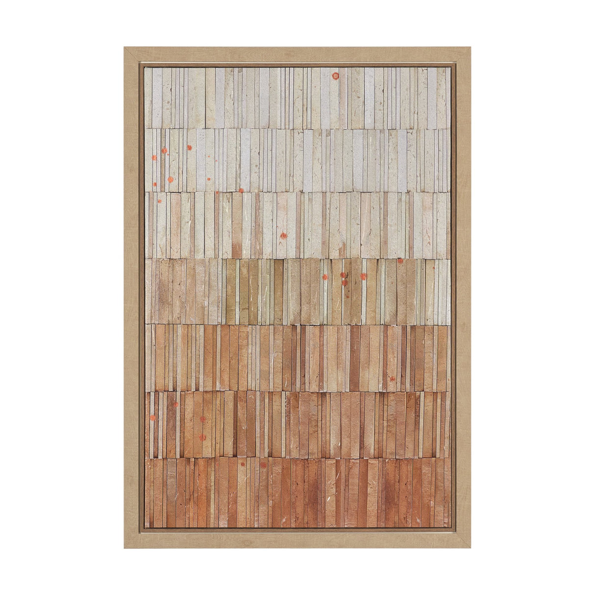 Terracotta Wall III by Flora Kouta Hand-Embellished Textured Framed Canvas Artwork from Mercana - Luna Furniture
