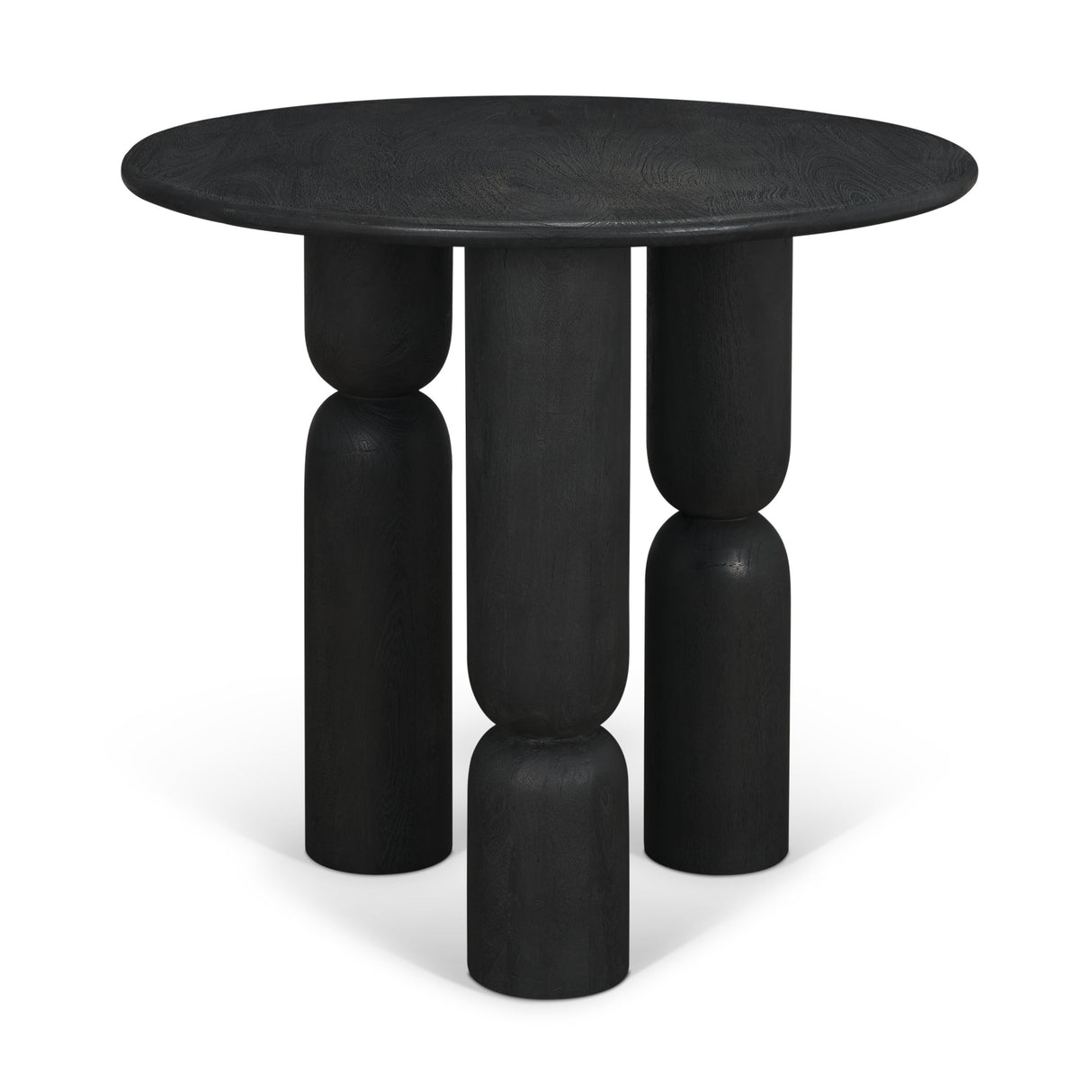 Sonel Matte Black Wood Pedestal Foyer Table from Mercana - Luna Furniture