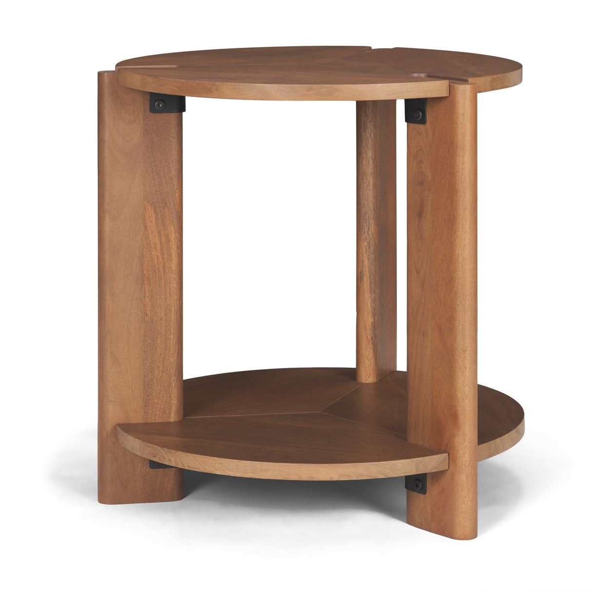 Hisako Mid Brown Open Round Accent Table from Mercana - Luna Furniture