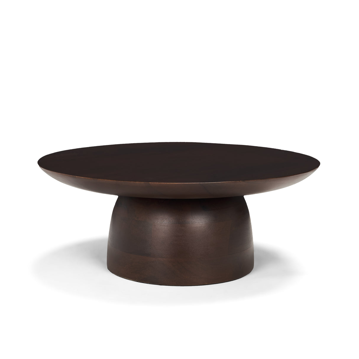 Sadira Small Mid-Dark Brown Solid Wood Round Riser from Mercana - Luna Furniture