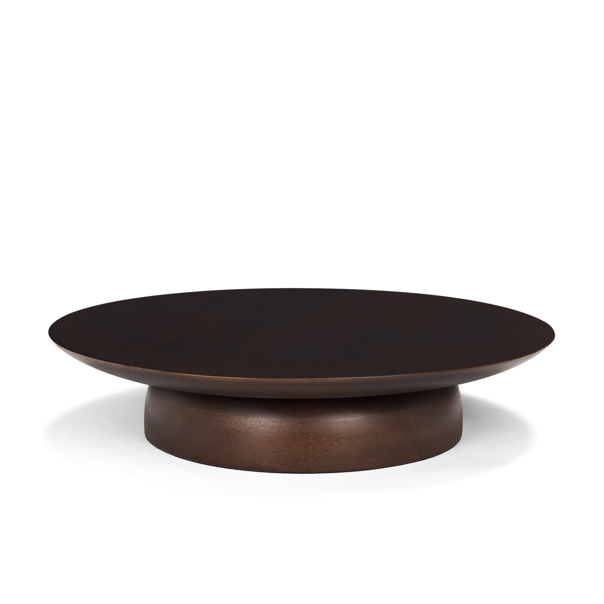 Sadira Large Mid-Dark Brown Solid Wood Round Riser from Mercana - Luna Furniture