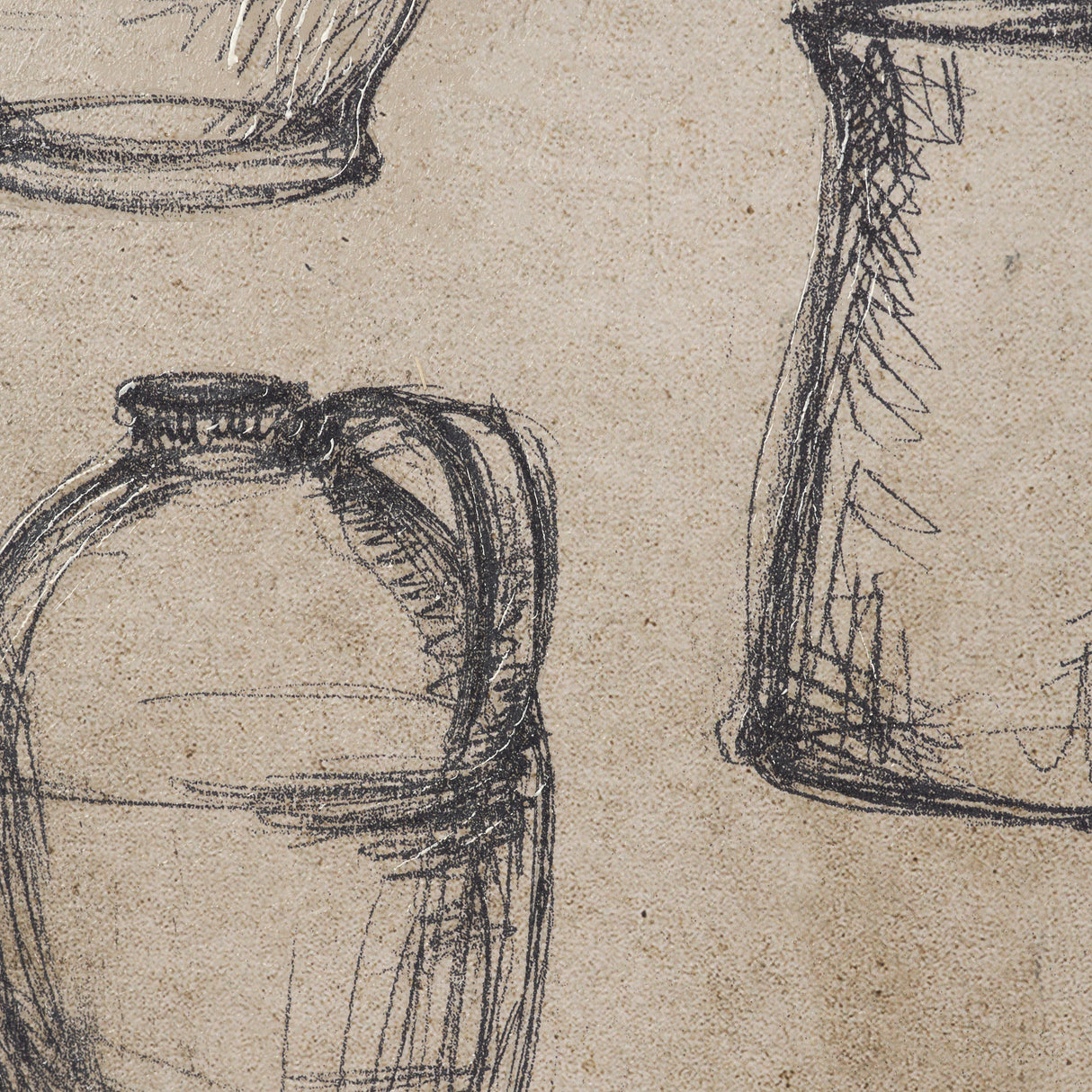 Vintage Tableware Sketch (Set of 2) by Mercana Studio Hand Embelished Textured Framed Canvas Matted from Mercana - Luna Furniture