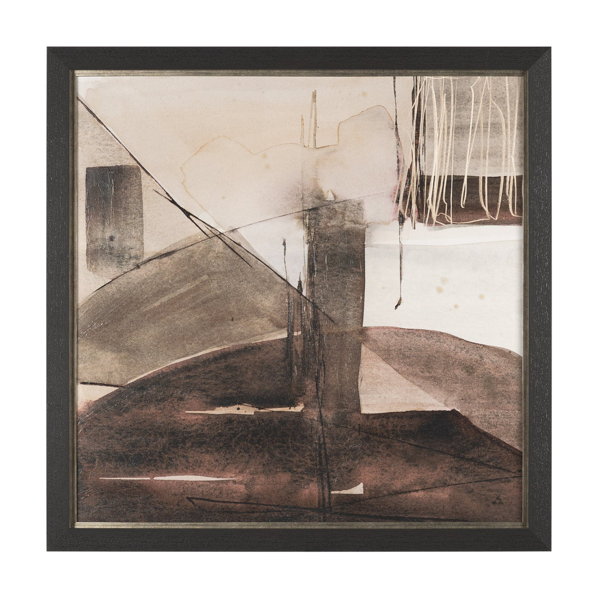 Quiet Constructs I by Mercana Studio Hand Embelished Textured Framed Artwork Matted from Mercana - Luna Furniture