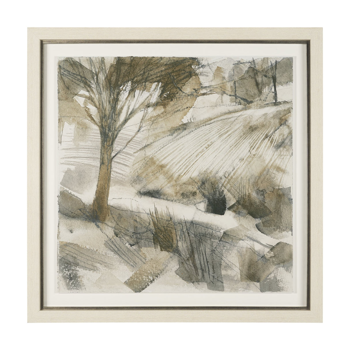 Deer Trail I by Mercana Studio Hand Embelished Textured Framed Artwork Matted under Glass from Mercana - Luna Furniture