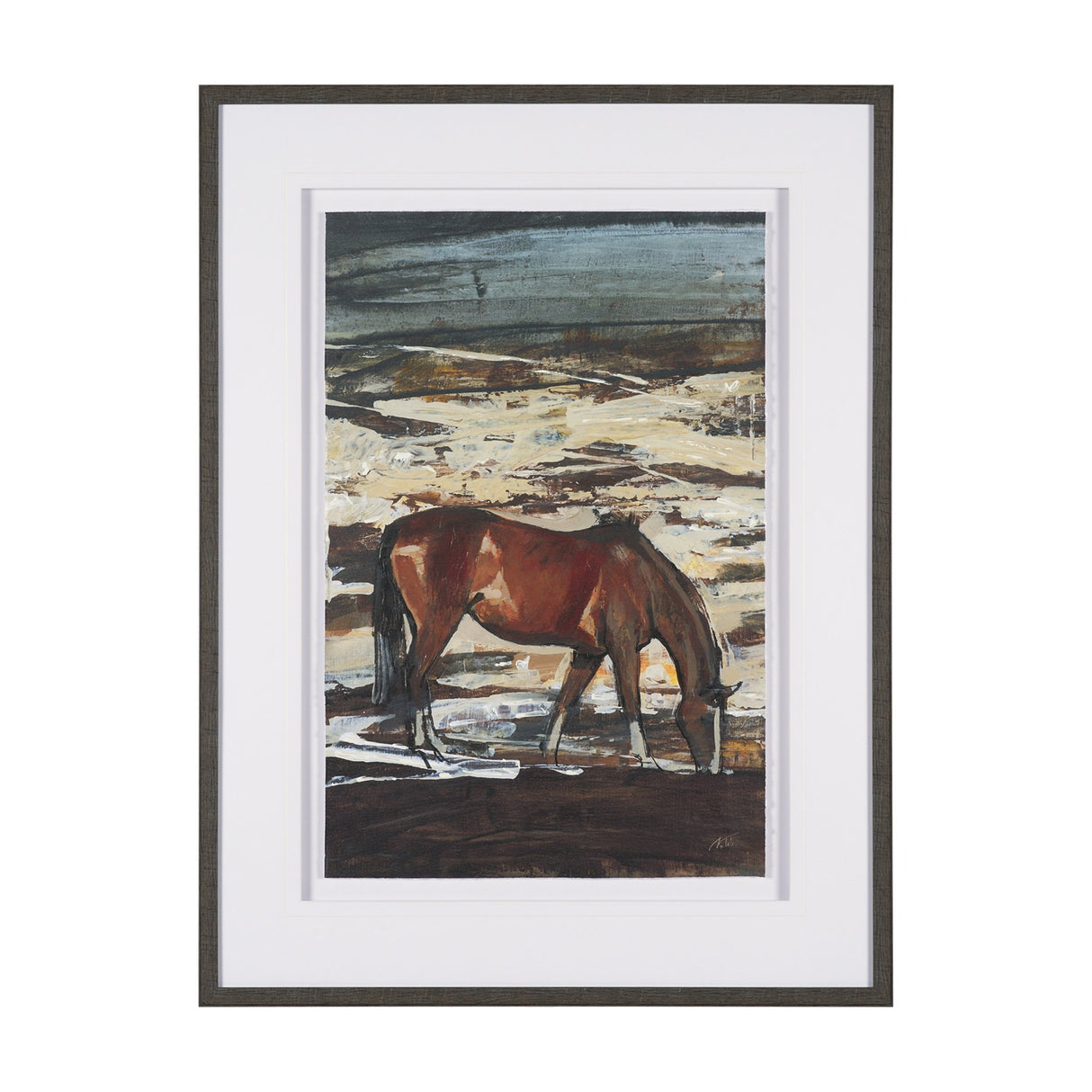 Equine Echoes I by Mercana Studio Hand Embelished Textured Framed Artwork Matted under Glass from Mercana - Luna Furniture