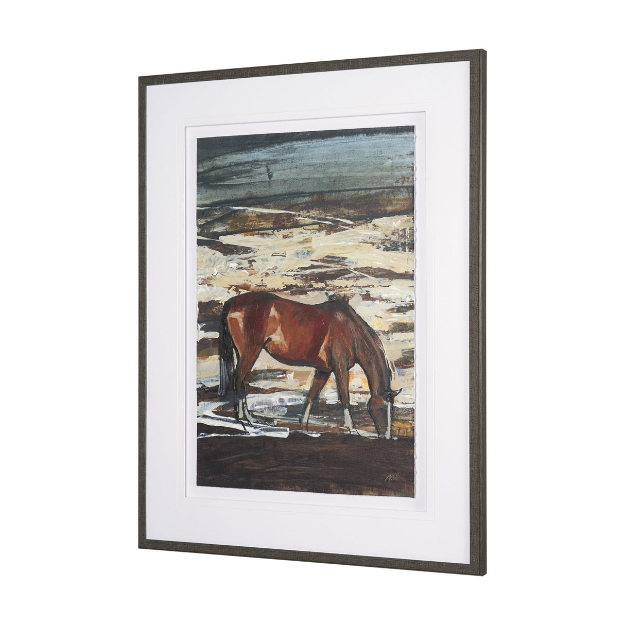 Equine Echoes I by Mercana Studio Hand Embelished Textured Framed Artwork Matted under Glass from Mercana - Luna Furniture