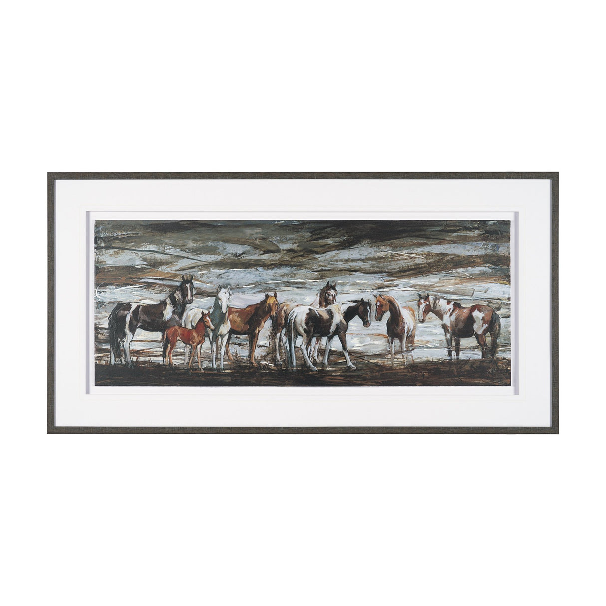 Equine Echoes III by Mercana Studio Hand Embelished Textured Framed Artwork Matted under Glass from Mercana - Luna Furniture
