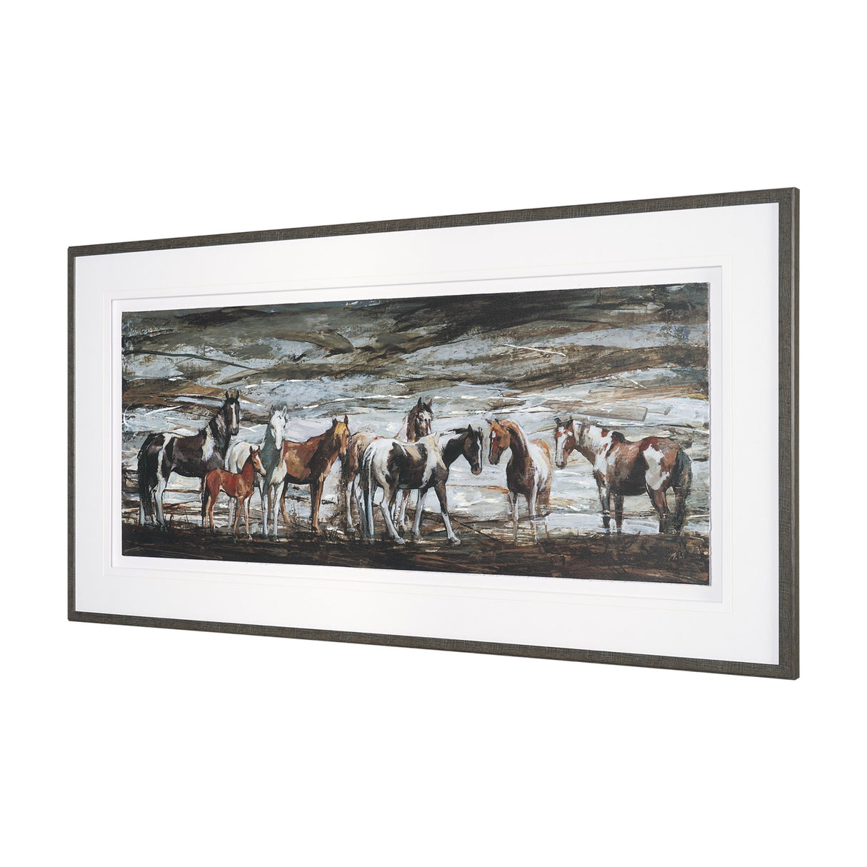Equine Echoes III by Mercana Studio Hand Embelished Textured Framed Artwork Matted under Glass from Mercana - Luna Furniture