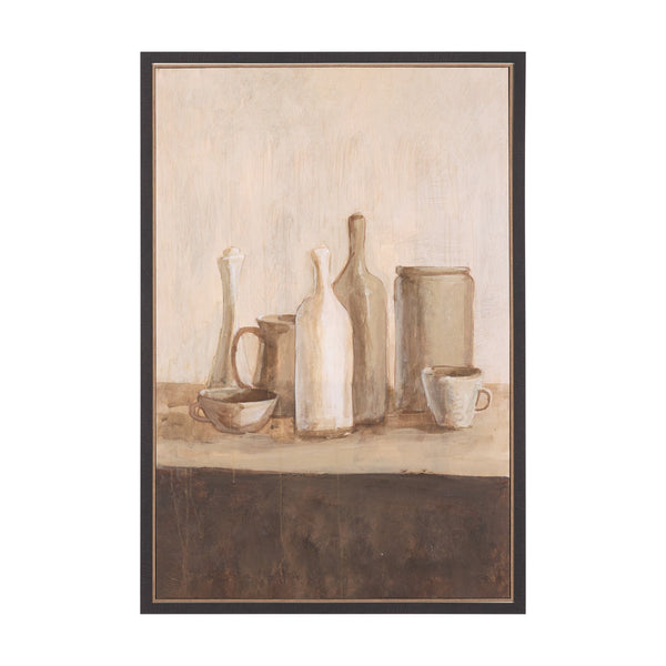 Bottled Perspective II by Mercana Studio Hand-Embellished Textured Framed Canvas Artwork