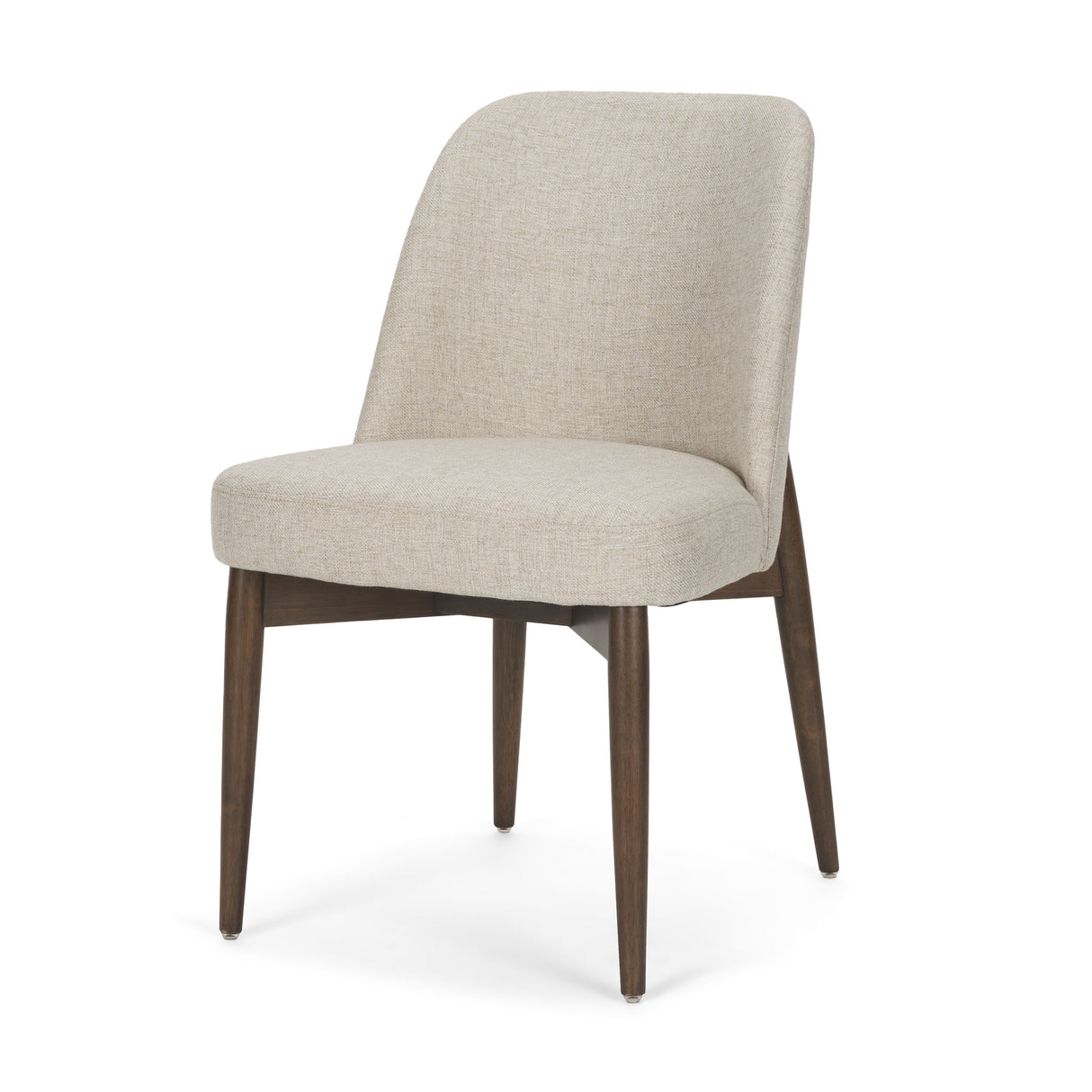 Abbie Curved Back Oatmeal Fabric Armless Dining Chair, Set of 2 from Mercana - Luna Furniture