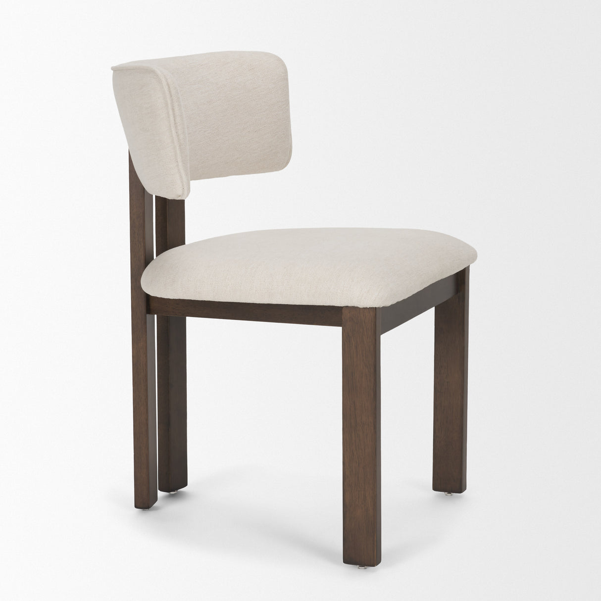 Soho Curved Open Back Cream Chenille Tripod Frame Dining Chair, Set of 2 from Mercana - Luna Furniture