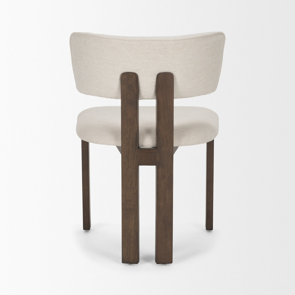 Soho Curved Open Back Cream Chenille Tripod Frame Dining Chair, Set of 2 from Mercana - Luna Furniture