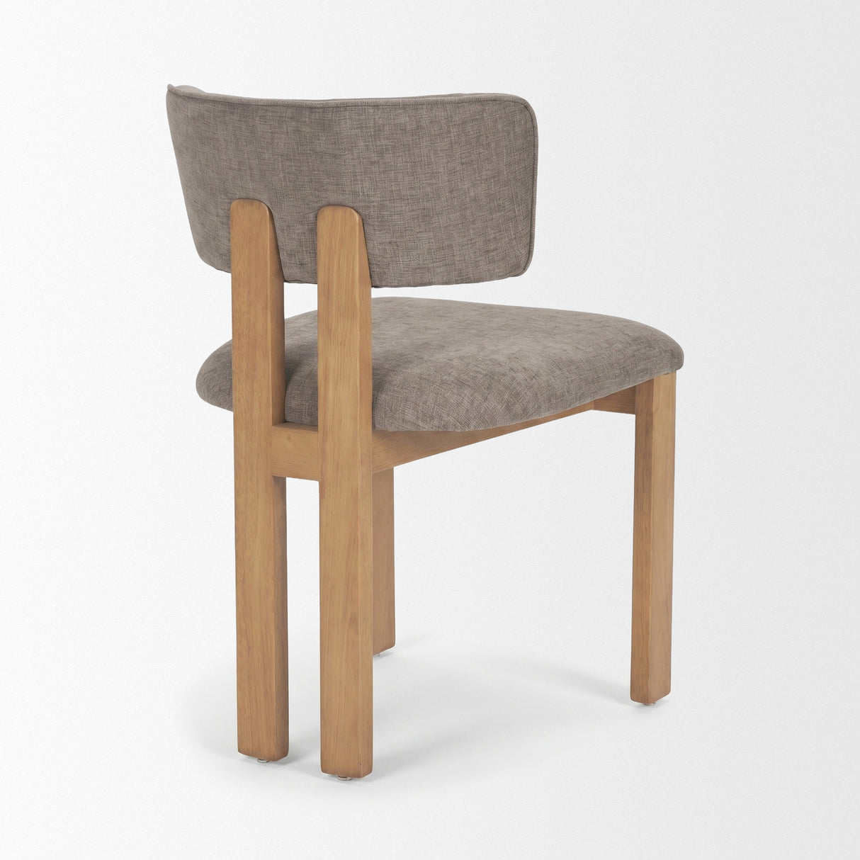 Soho Curved Open Back Gray Chenille Tripod Frame Dining Side Chair, Set of 2 from Mercana - Luna Furniture
