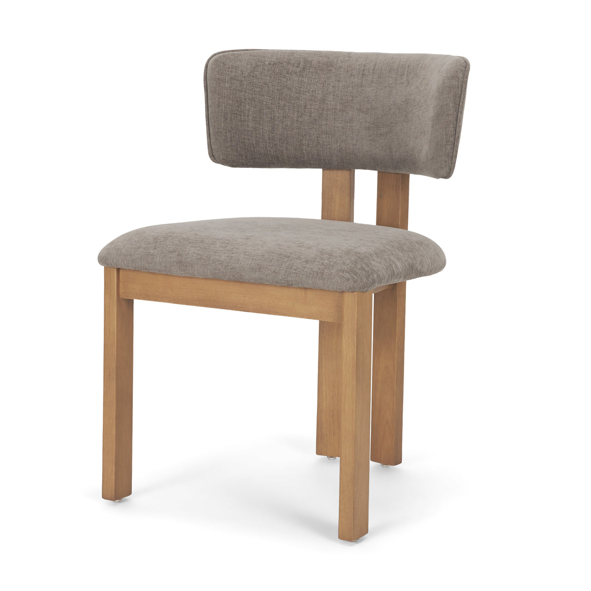 Soho Curved Open Back Gray Chenille Tripod Frame Dining Side Chair, Set of 2 from Mercana - Luna Furniture