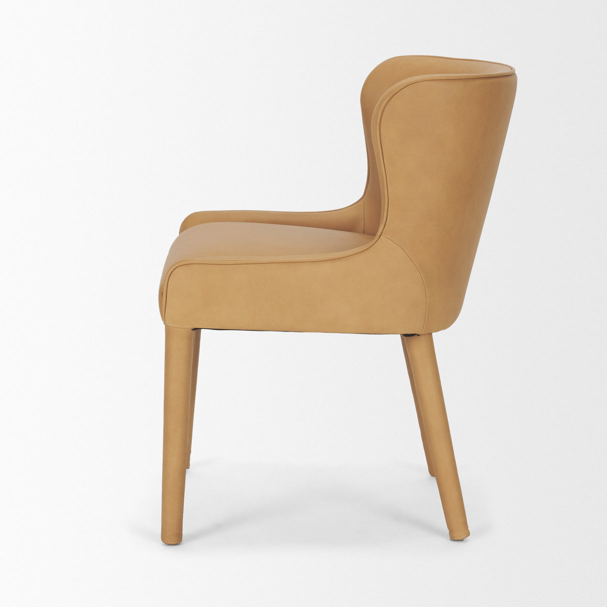 Nolan Slope Tan Leather Dining Chair, Set of 2 from Mercana - Luna Furniture