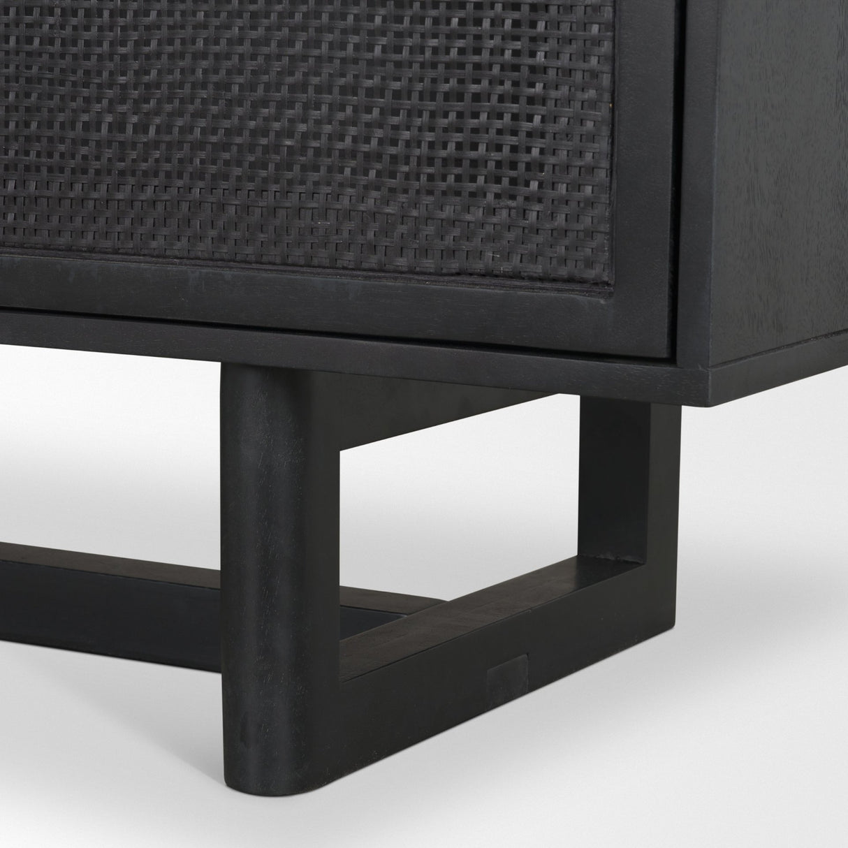Grier 72" Black Wood W/ Black Cane Sideboard from Mercana - Luna Furniture