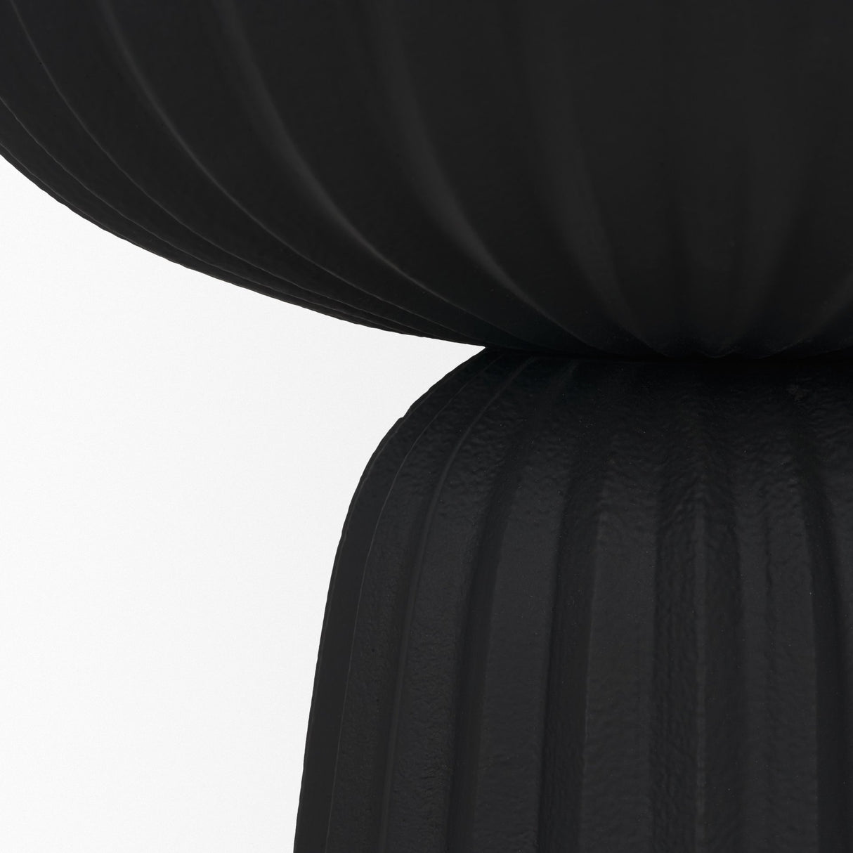 Ciaran Smooth Fluted Matte Black Metal Decorative Bowl from Mercana - Luna Furniture
