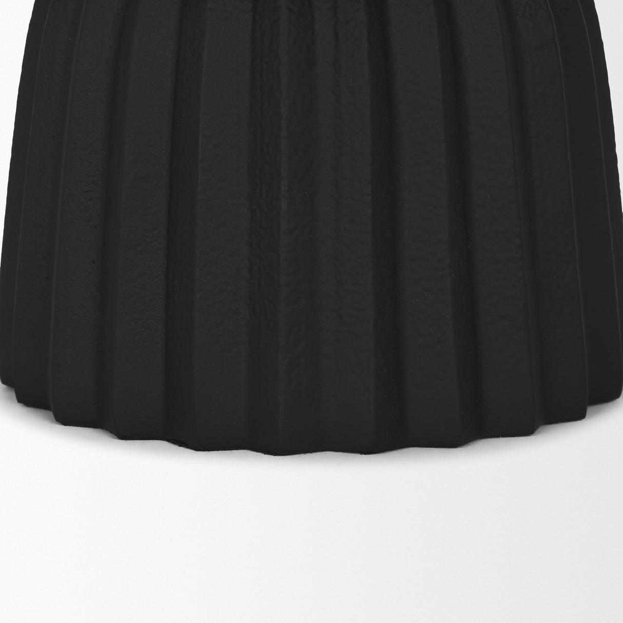 Ciaran Smooth Fluted Matte Black Metal Decorative Bowl from Mercana - Luna Furniture