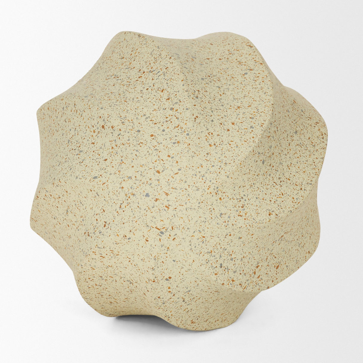 Imani Large Sculptural Textured Beige Metal Decorative Orb Object from Mercana - Luna Furniture