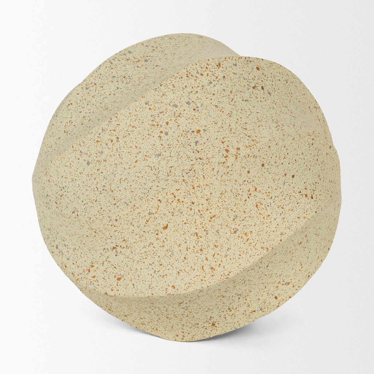Imani Large Sculptural Textured Beige Metal Decorative Orb Object from Mercana - Luna Furniture