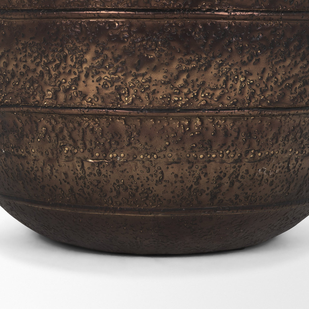Aivana Extra Large Antiqued Gold Metal Floor Vase from Mercana - Luna Furniture