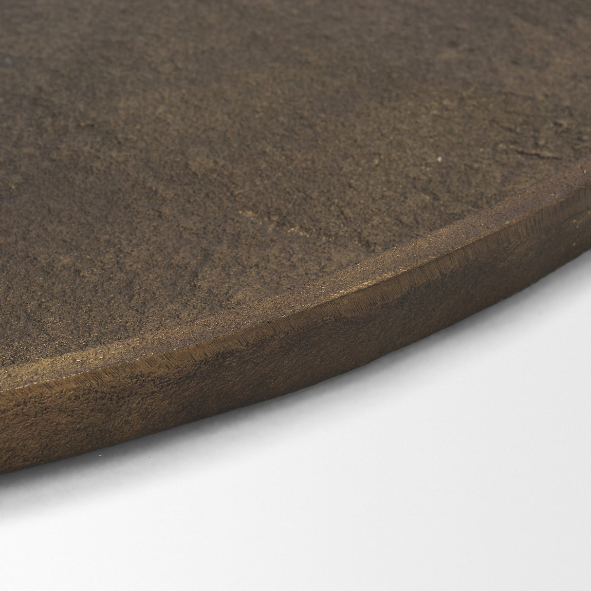 Jianna Small Oval Textured Antiqued Gold Metal Tray with Handles from Mercana - Luna Furniture